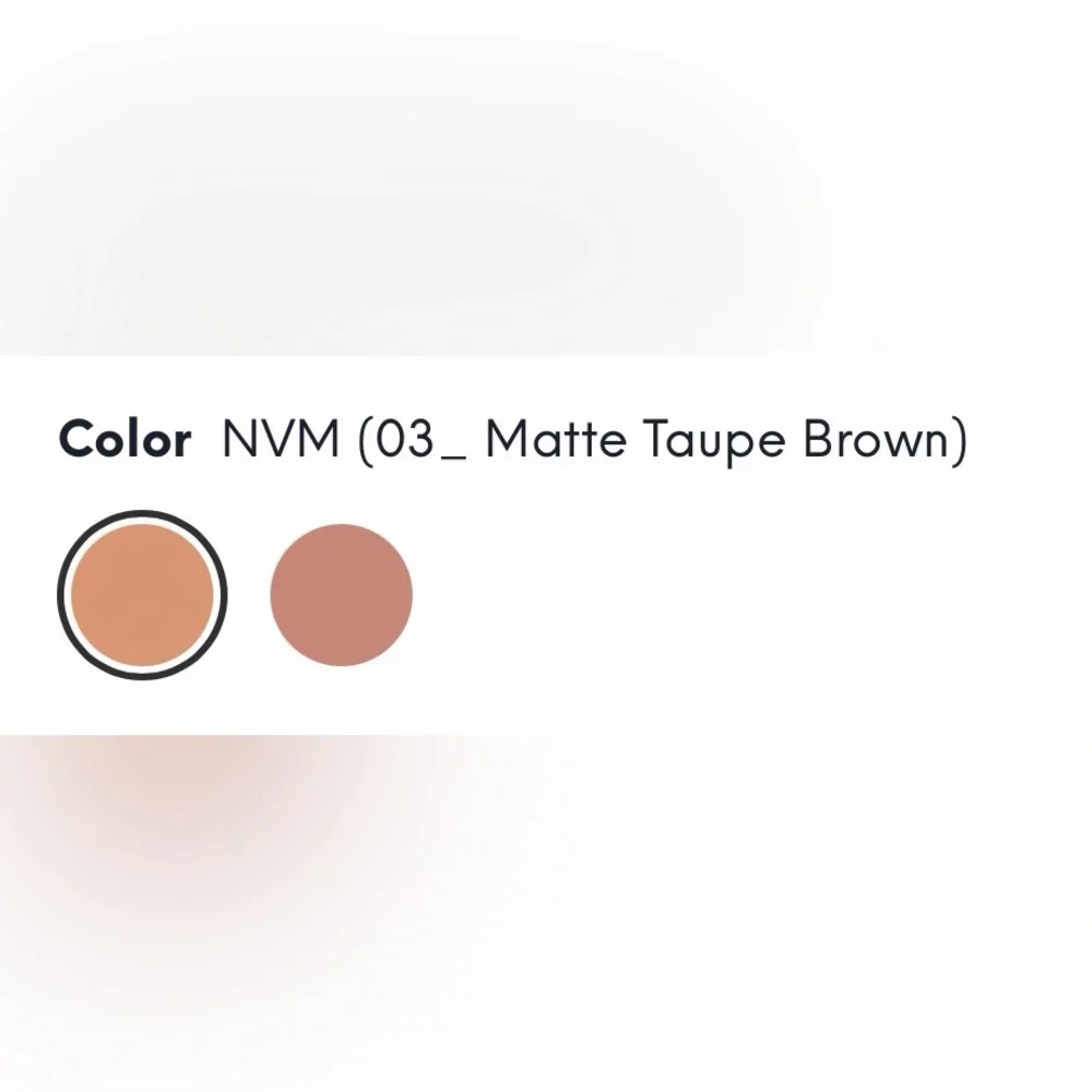 rem beauty NVM liquid eyeshadow taupe brown NIB
